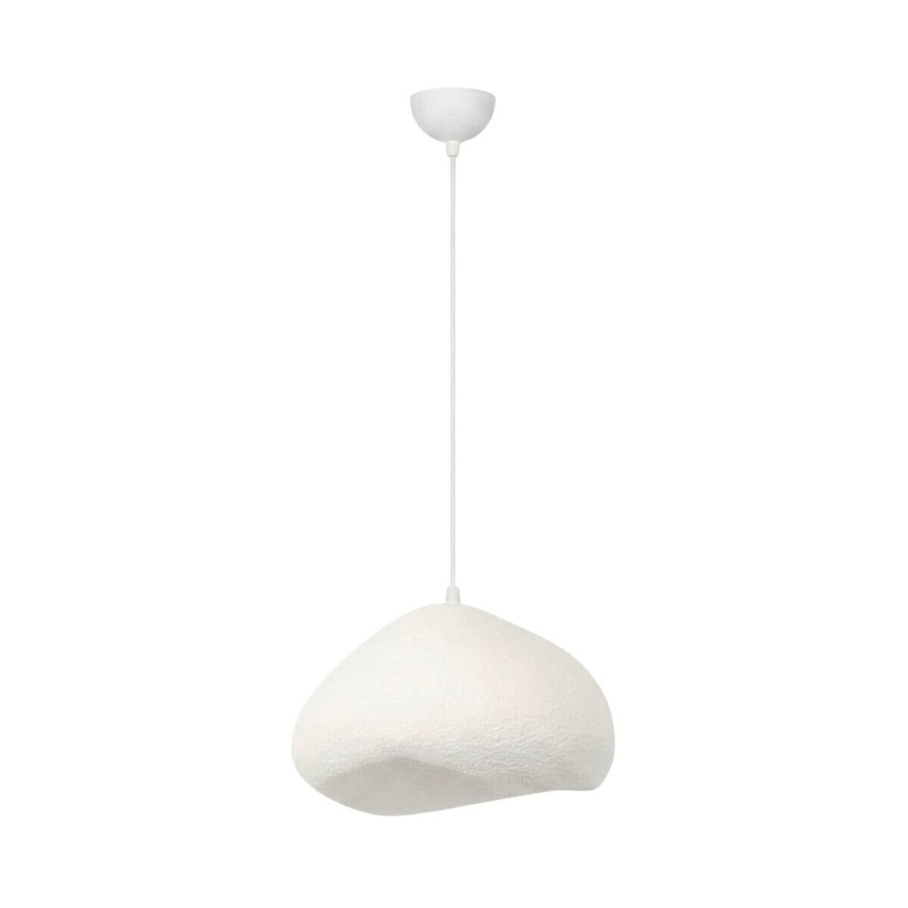 Opviq Pendelleuchte weiß Metall Fiberglas B/T/L: ca. 50x46x50 cm E27 1 Brennstellen