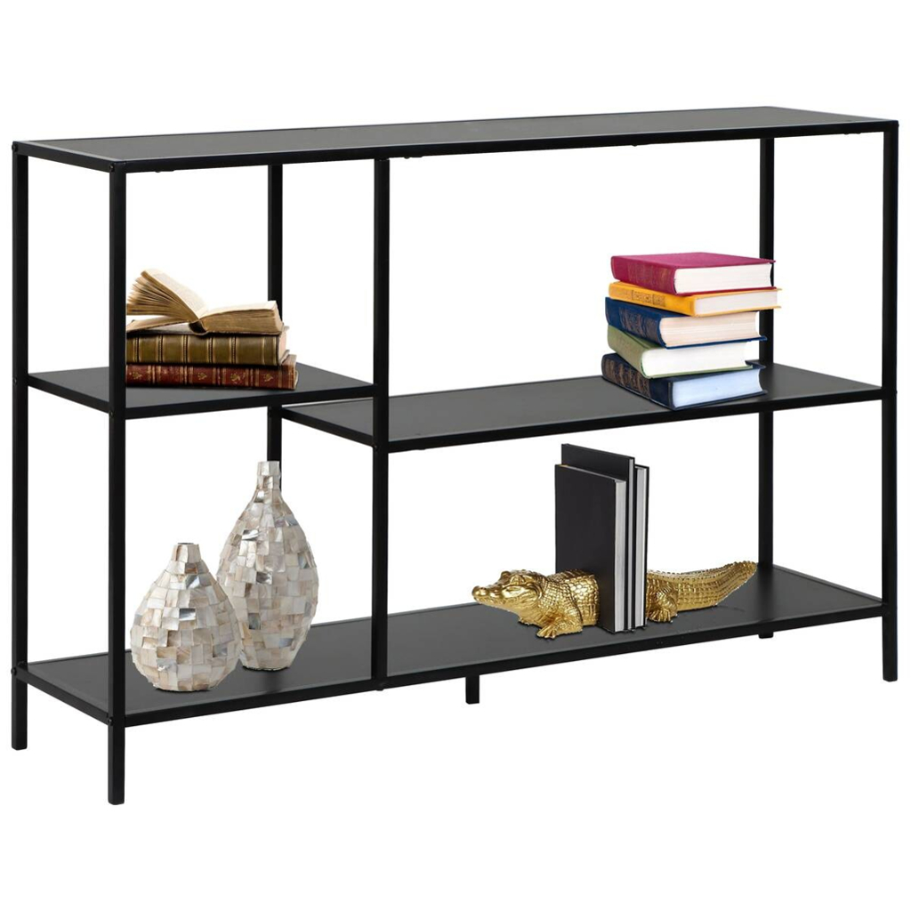 Metallregal Hanna schwarz pulverbeschichtet B/H/T: ca. 120x80x30 cm