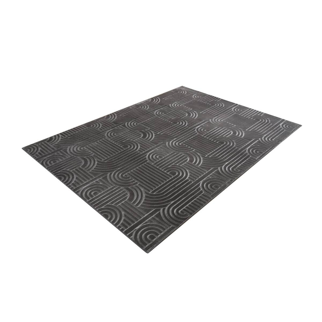 Kayoom Teppich Calma 125 anthrazit B/L: ca. 120x160 cm