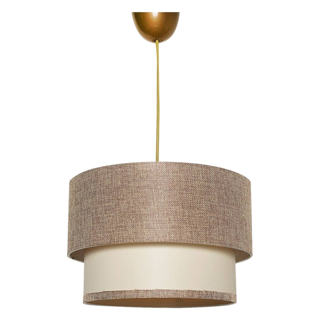 Opviq Pendelleuchte beige creme Stoff B/H/T/L/D: ca. 30x65x30x30x30 cm E27 1 Brennstellen