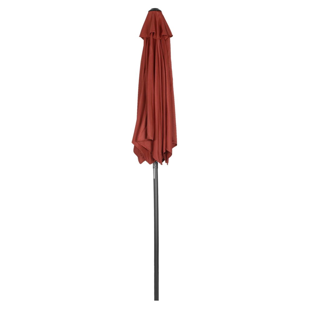 Outsunny Sonnenschirm weinrot Aluminium B/H/L: ca. 196x204x196 cm
