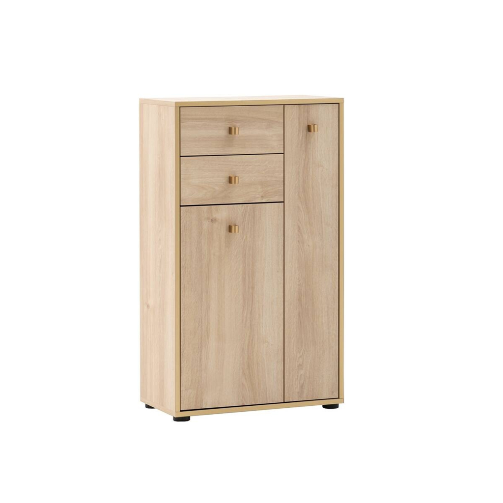 Highboard Flora Eiche B/H/T: ca. 60,2x104,4x33,05 cm