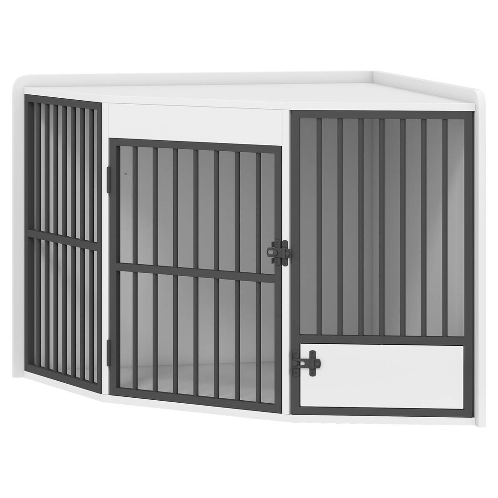 PawHut Hundetreppe weiß Stahl B/H/L: ca. 80x64x113 cm