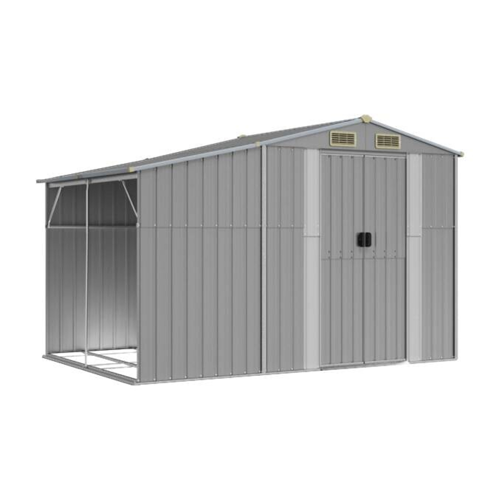 vidaXL Gartenhaus grau B/H/T: ca. 277x179x192,5 cm