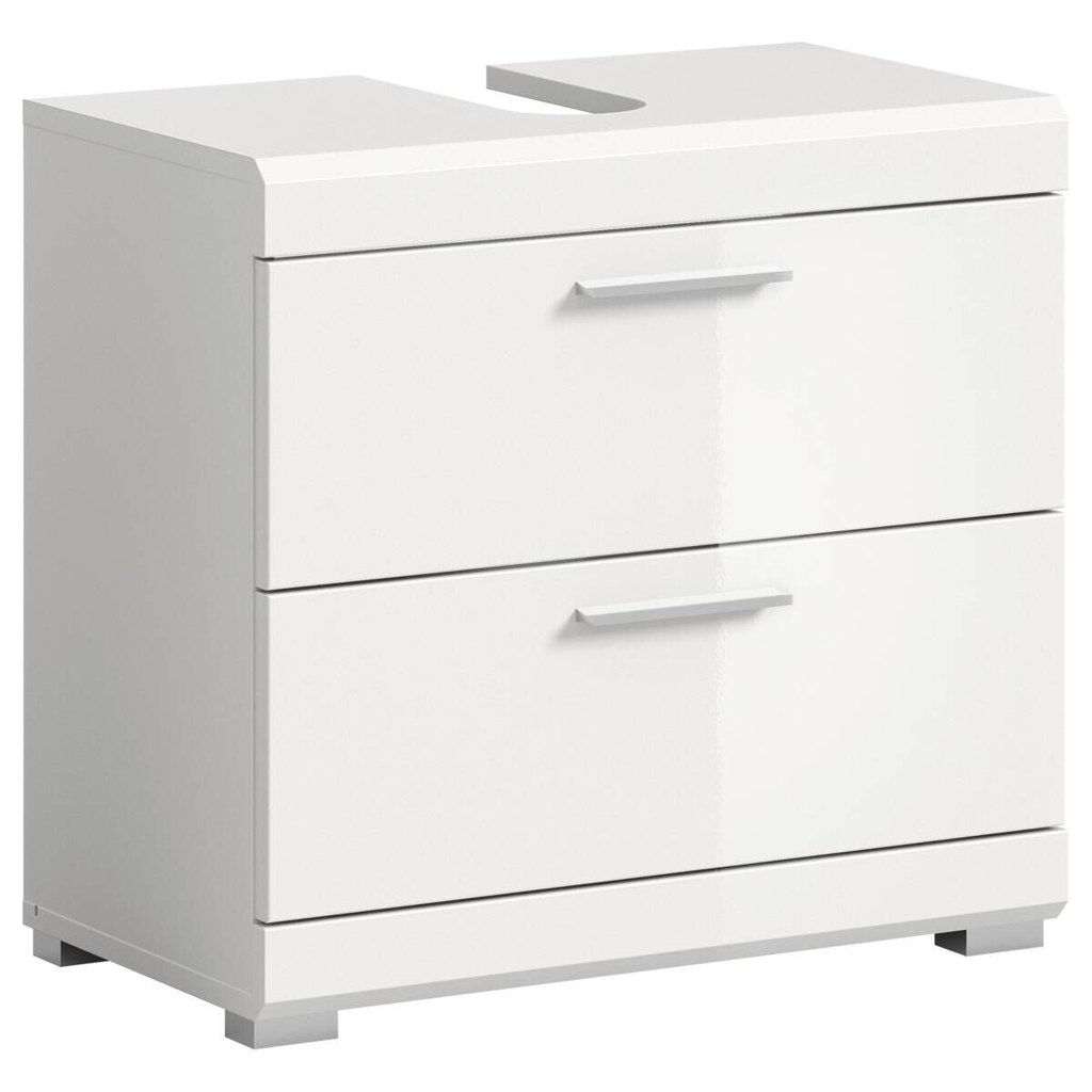 Waschbeckenunterschrank Scout weiß weiß Hochglanz B/H/T: ca. 60x56x37 cm