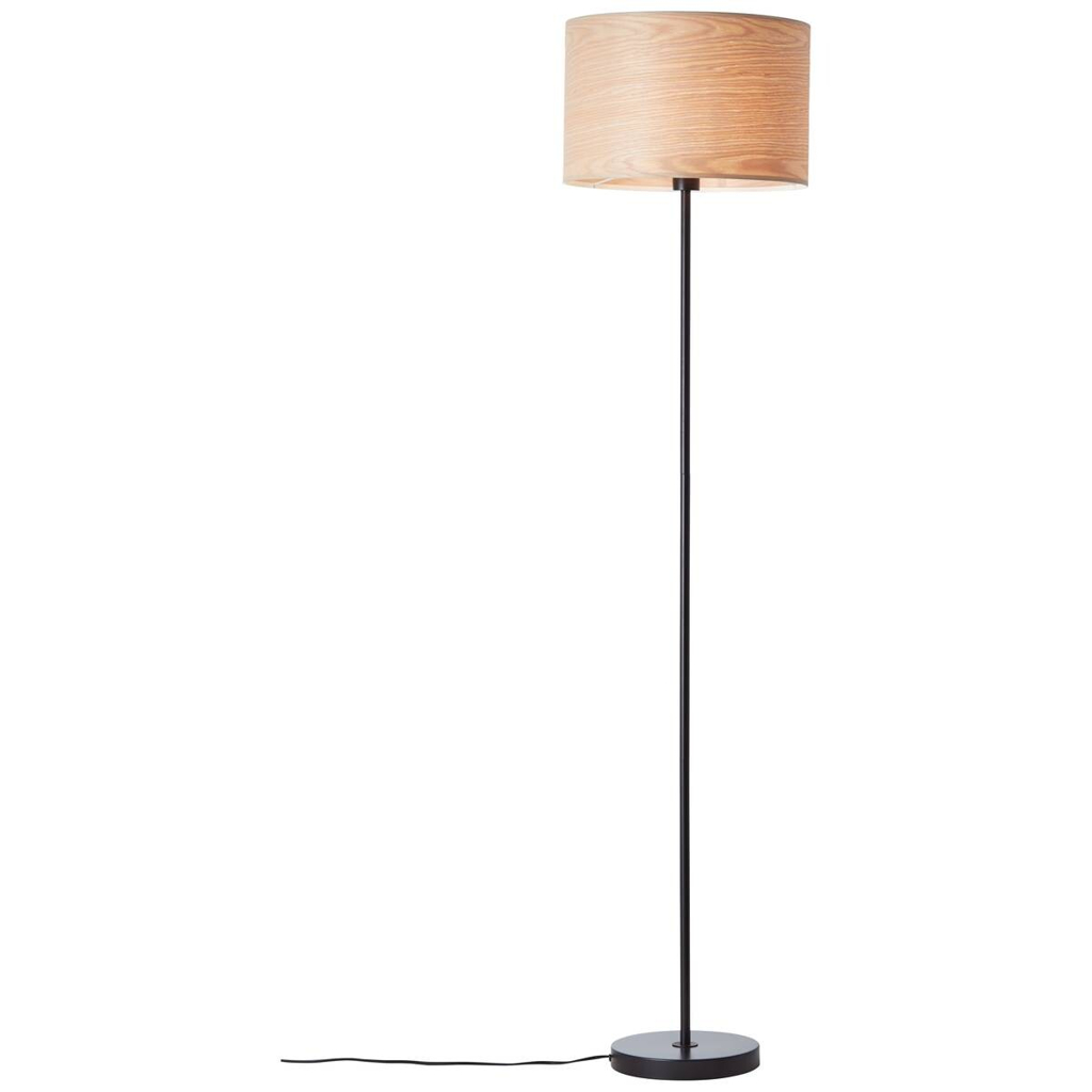 Brilliant Stehlampe Romm 93140/76 natur schwarz Holz Metall H/D: ca. 161,5x38 cm E27 1 Brennstellen