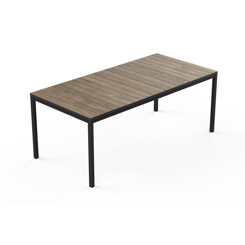 Jardin Gartentisch Porto schwarz Kunststoff B/H/L: ca. 90x75x190 cm
