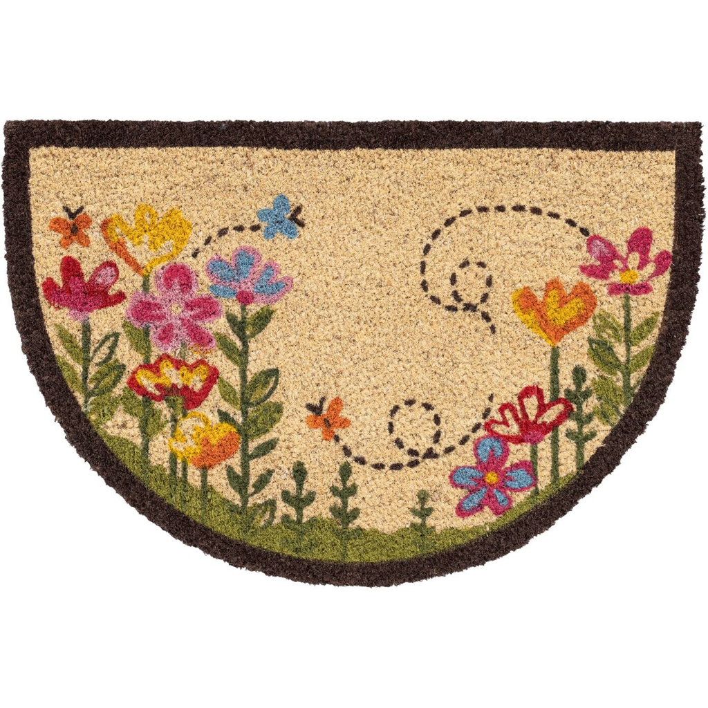 Fußmatte Kokos Flowers Multi B/L: ca. 40x60 cm