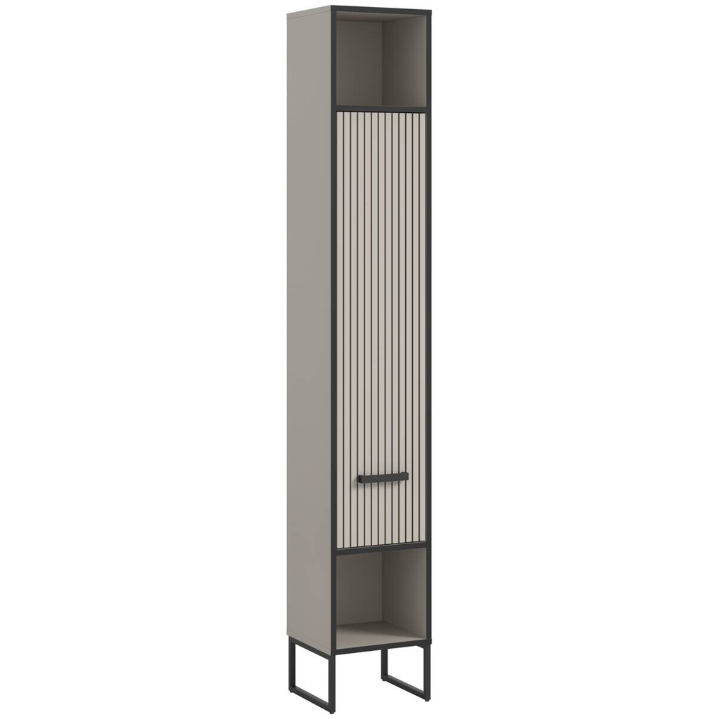Badhochschrank BAGNO schwarz Kaschmirgrau Nachbildung B/H/T: ca. 30x192x32 cm