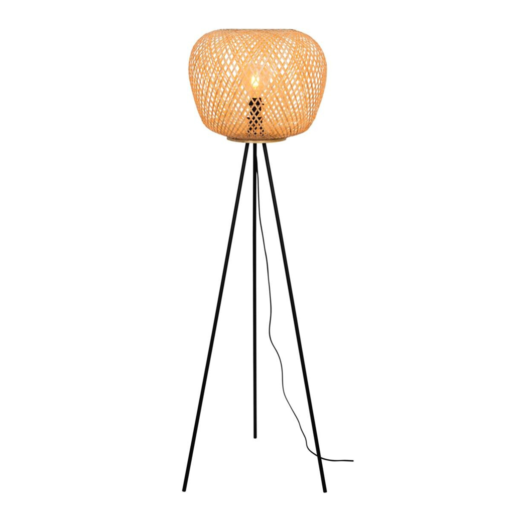 POCOline Stehlampe Bella schwarz Metall H/D: ca. 160x35 cm E27 1 Brennstellen
