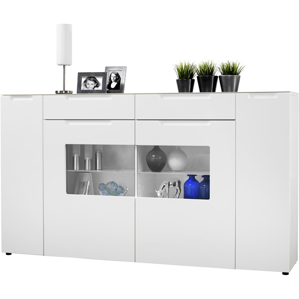 Highboard Mailand weiß Hochglanz B/H/T: ca. 192x108x40 cm