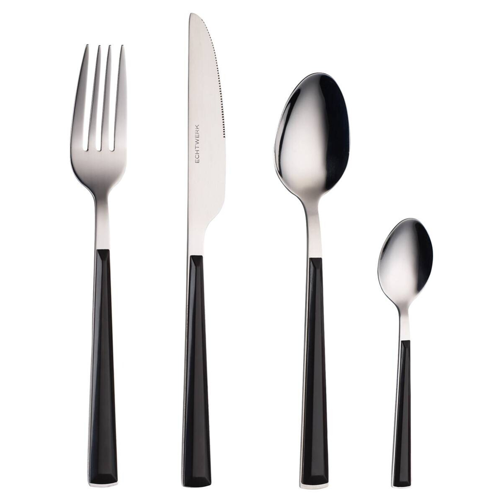 ECHTWERK Besteckset Basic schwarz Edelstahl 16 tlg.