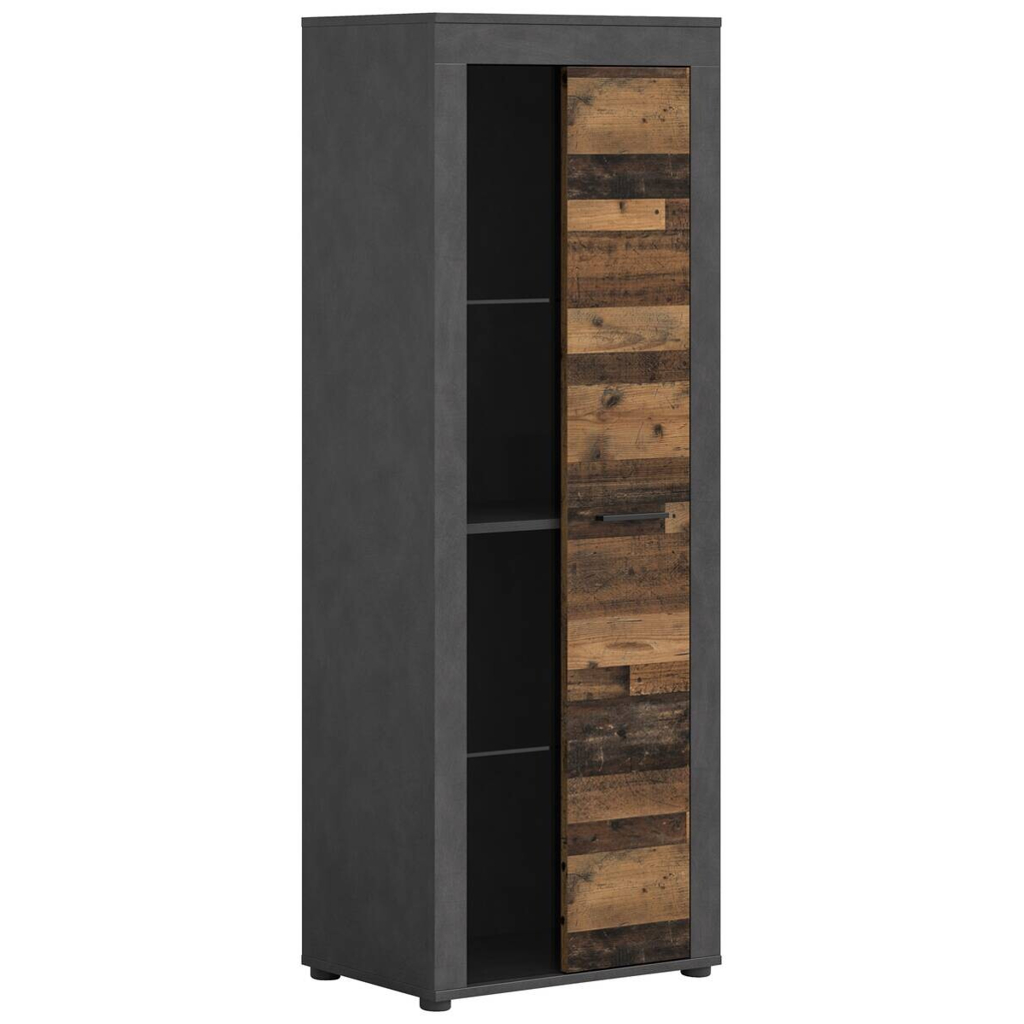 Vitrine Jam Matera Nachbildung Old Wood Nachbildung B/H/T: ca. 159x60x35 cm