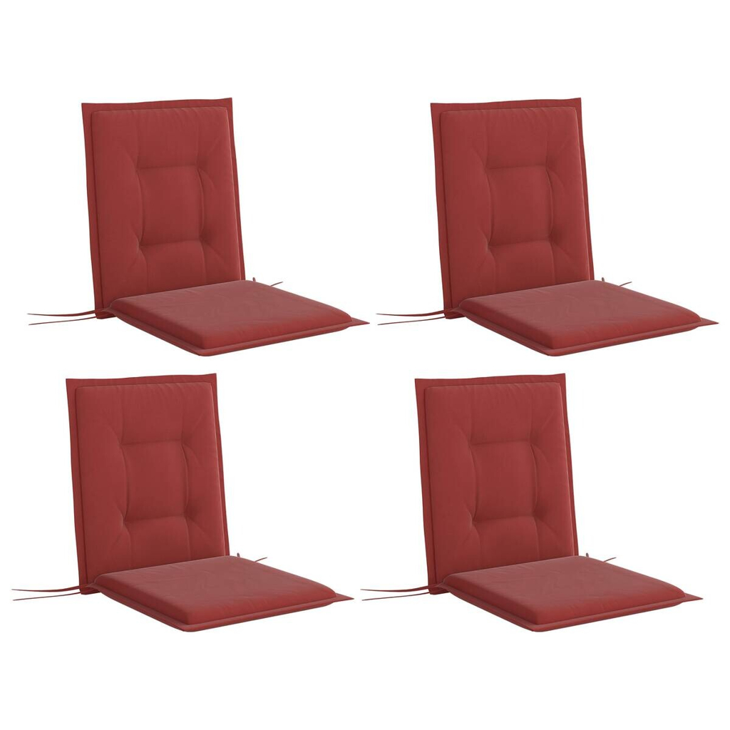 Outsunny Sitzkissen 4er Set weinrot Polyester B/H/L: ca. 50x5x108 cm