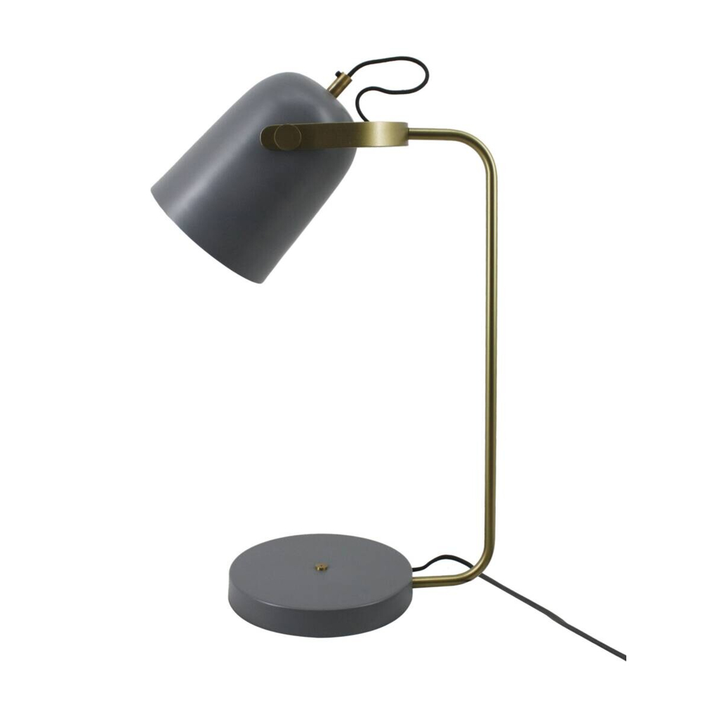 Kayoom Tischleuchte grau Kupfer Eisen Aluminium B/H/L: ca. 20x58x29 cm E27 1 Brennstellen