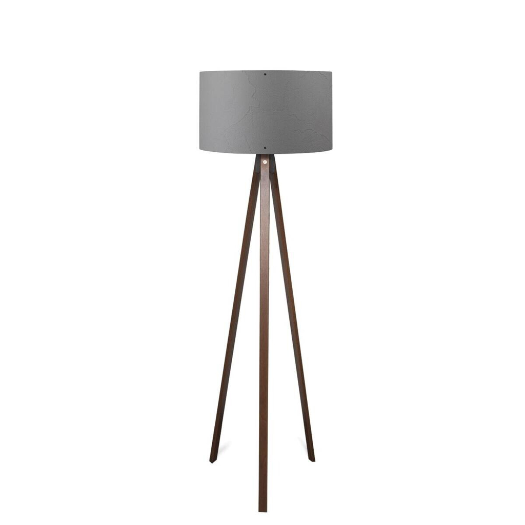 Opviq Stehlampe grau MDF PVC B/H/T/L/D: ca. 38x140x38x38x38 cm E27 1 Brennstellen