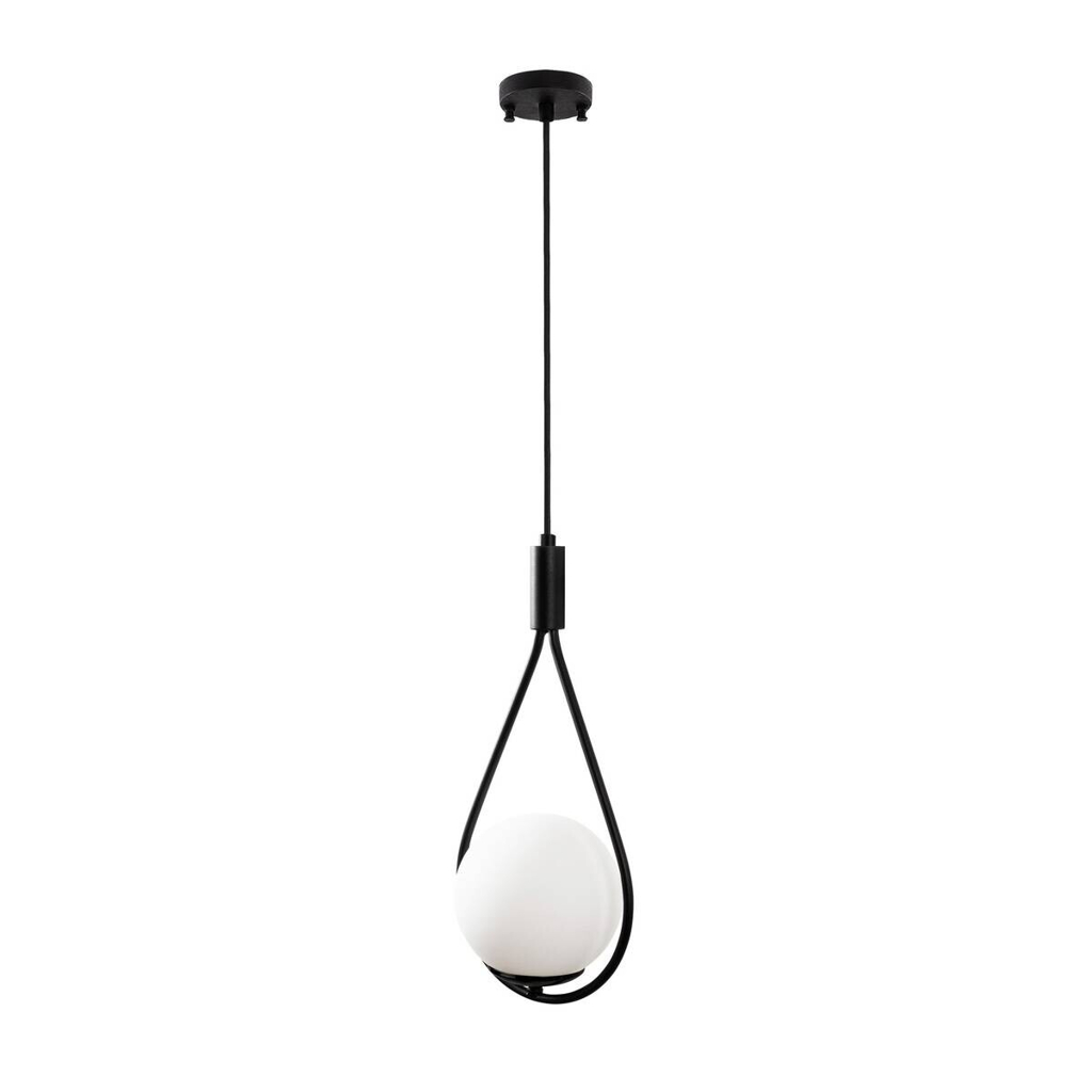 Opviq Pendelleuchte schwarz Glas B/H/T/L: ca. 20x136x15x20 cm E27 1 Brennstellen