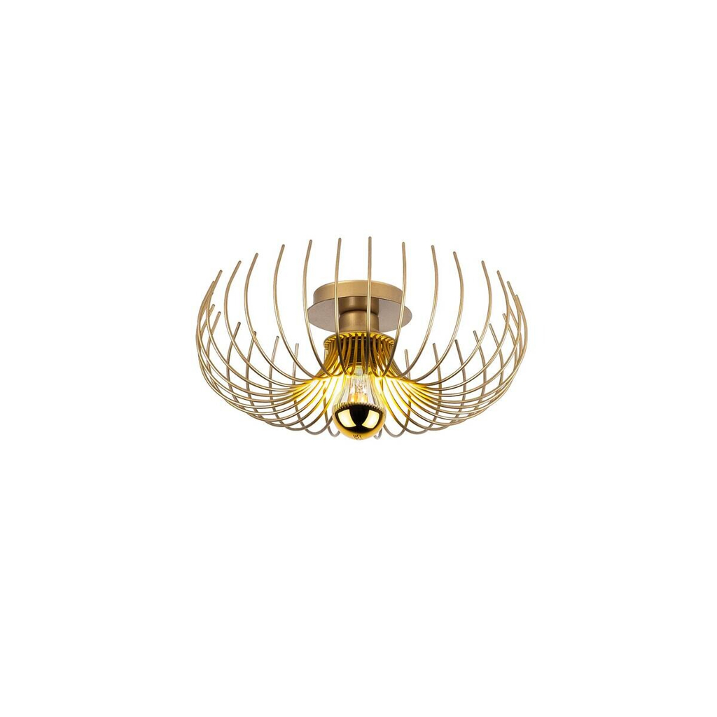 Opviq Pendelleuchte Karsortel gold B/H/T/L/D: ca. 36x12x36x36x36 cm E27 1 Brennstellen