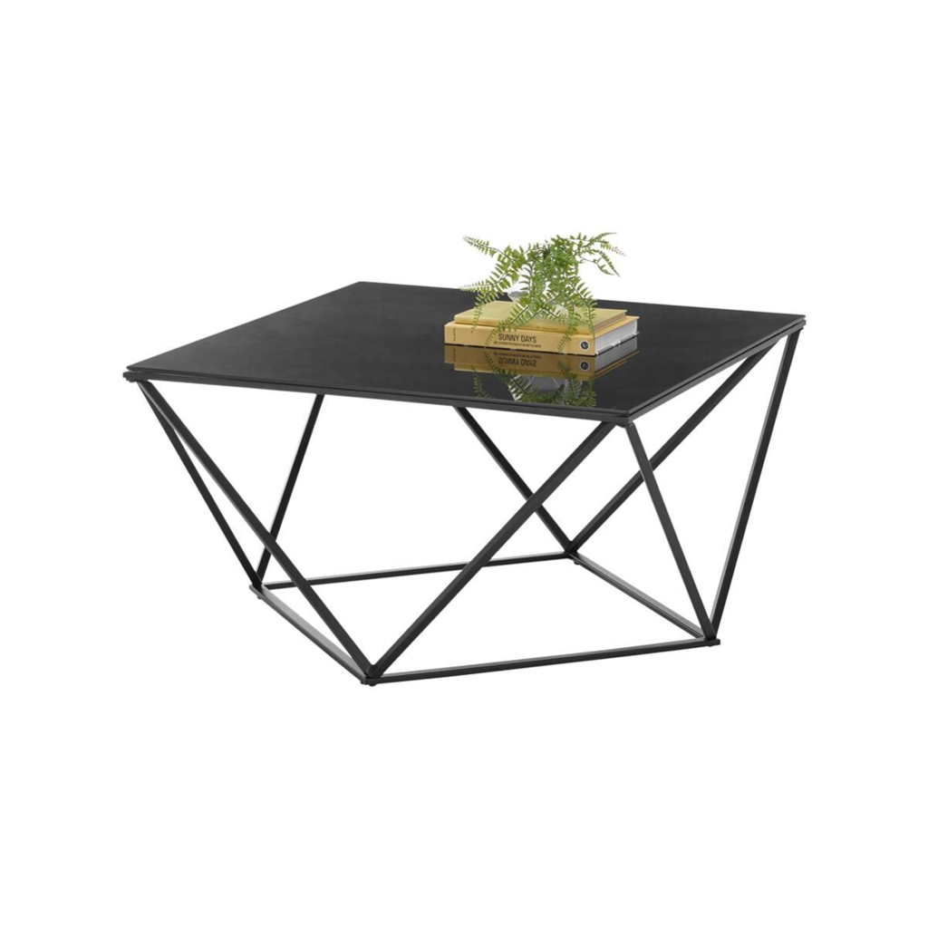 Glascouchtisch Senta schwarz B/H/T: ca. 80x45x80 cm