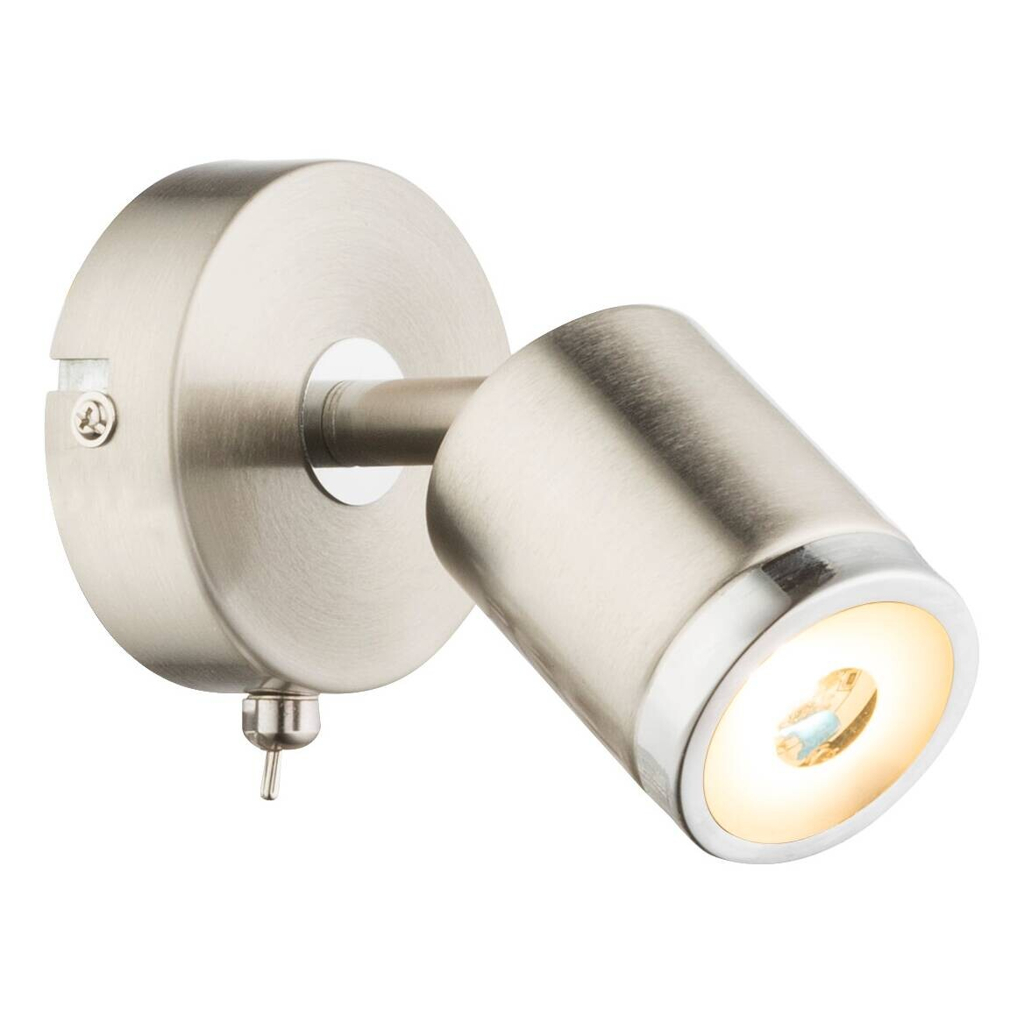 GLOBO Spot Comore nickel Metall B/H: ca. 8x12 cm 1 Brennstellen