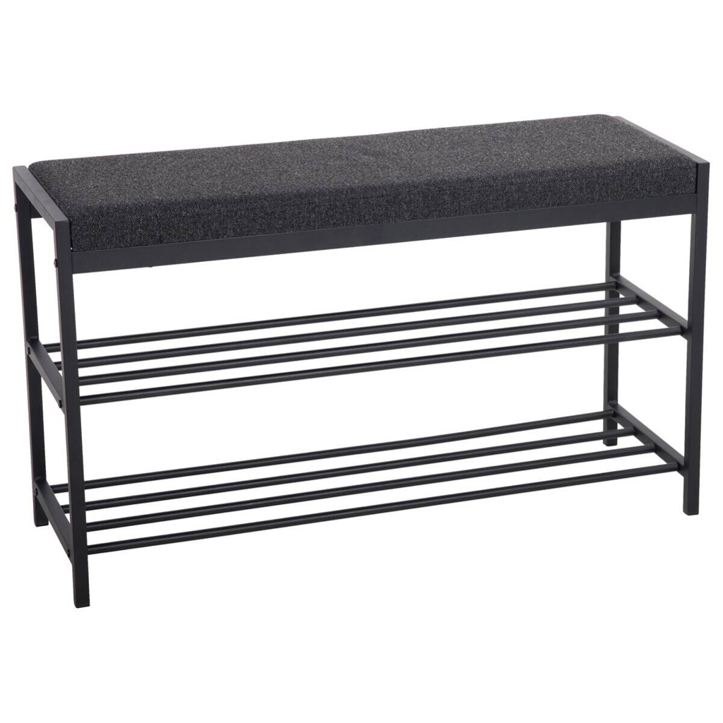 Schuhregal Janne schwarz Metall B/H/T: ca. 90x50x30 cm