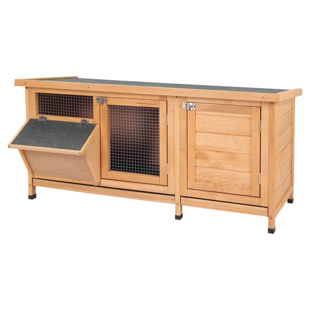 PawHut Kleintierstall natur Holz B/H/L: ca. 50x54x112 cm