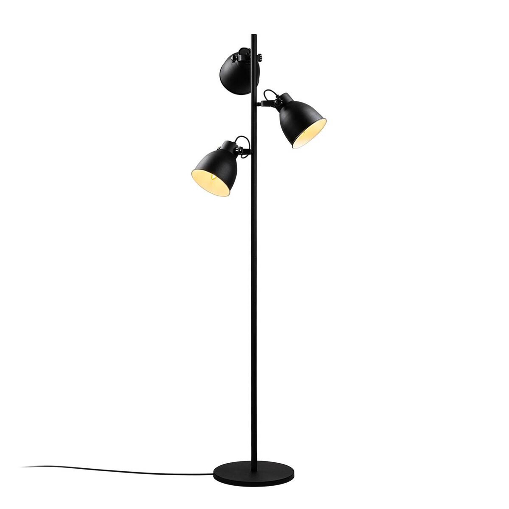 Opviq Stehlampe schwarz Metall B/H/T/L/D: ca. 37x162x37x37x37 cm E14 3 Brennstellen
