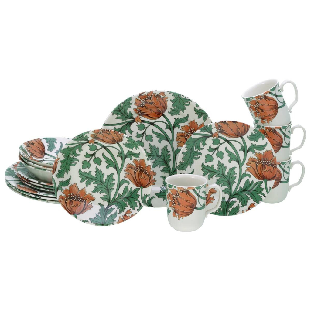 CreaTable Kombiservice Florentina rot Steingut 16 tlg.