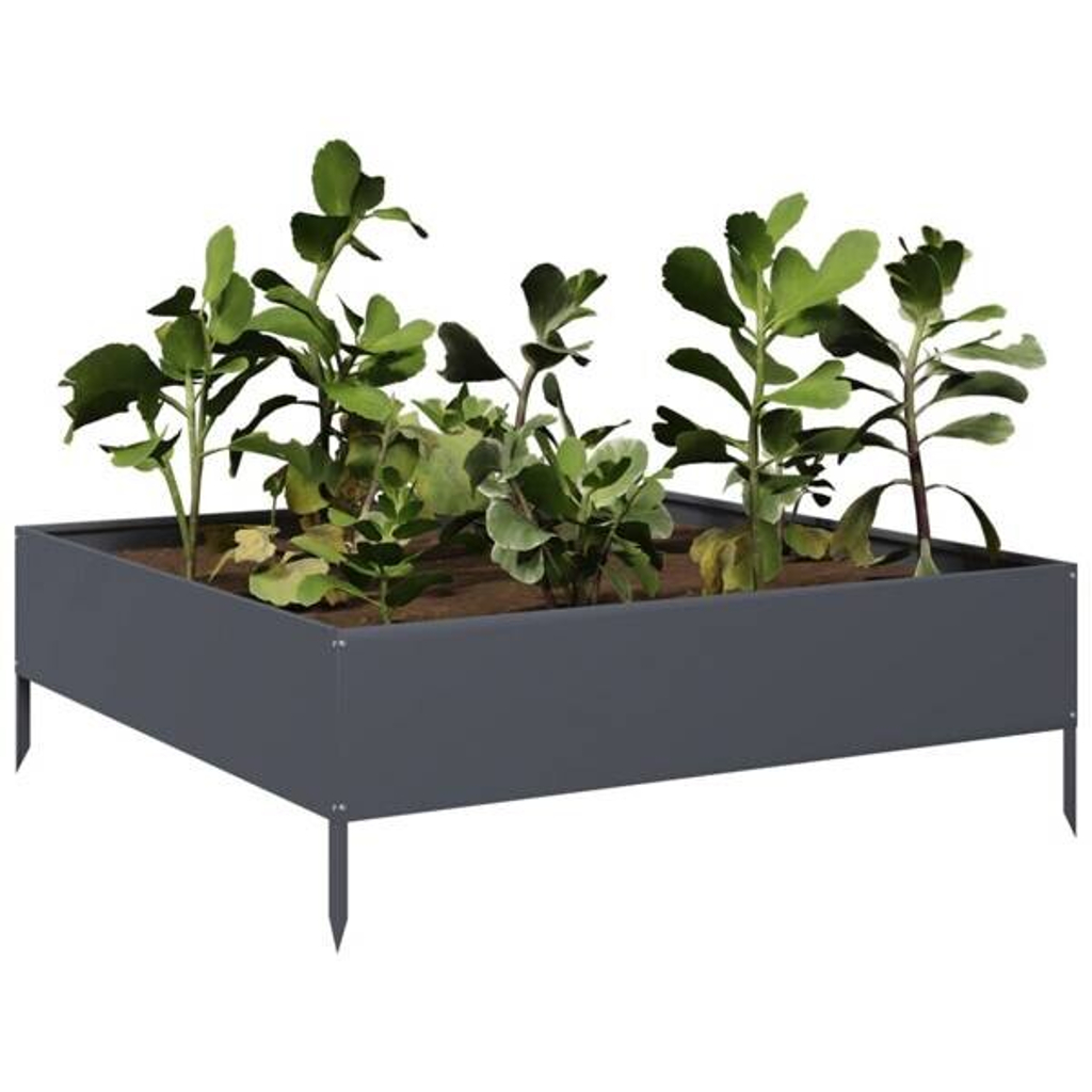 Hochbeet anthrazit Stahl B/H/L: ca. 100x33,5x100 cm