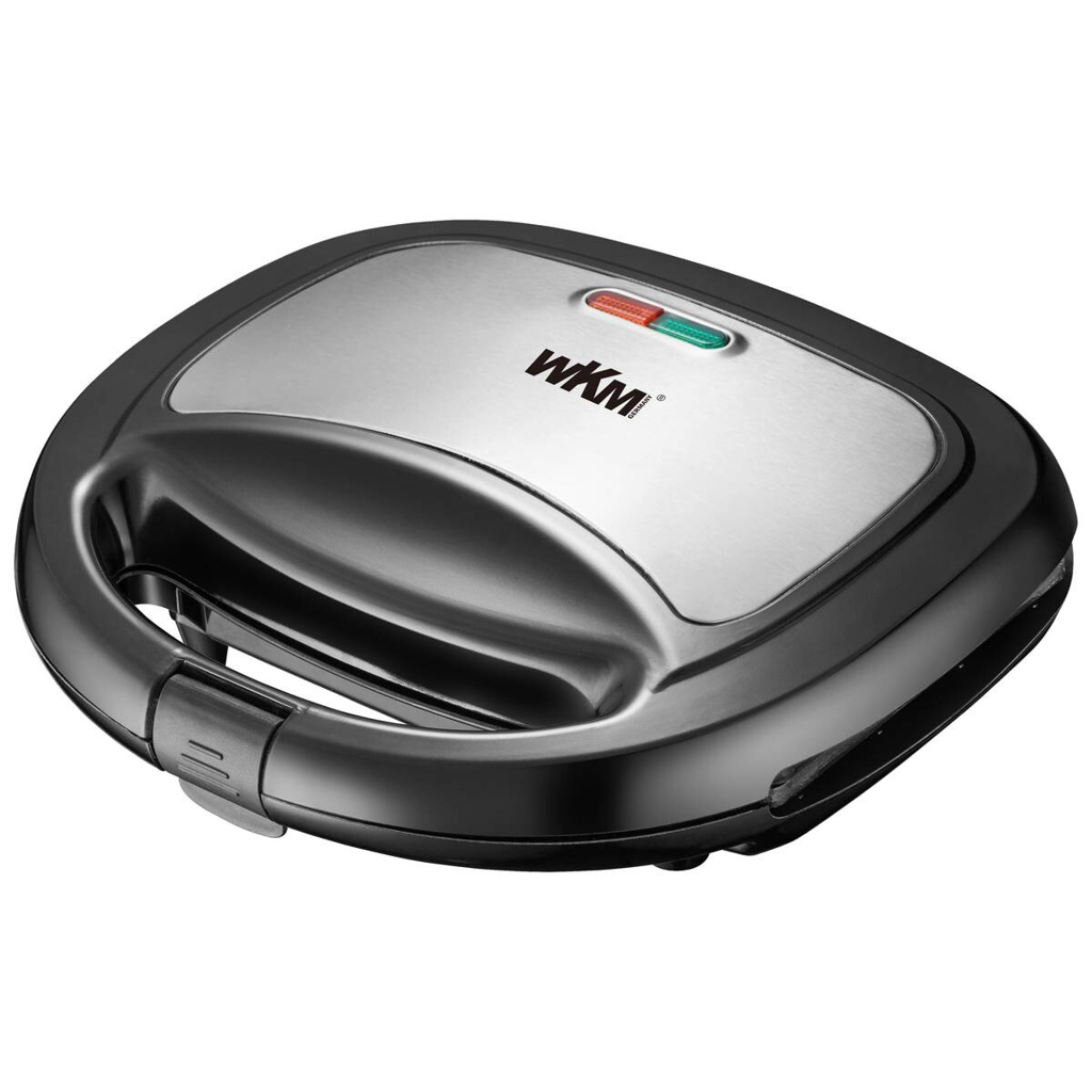 WKM Sandwichtoaster ST-850.1 schwarz stahlfarbig Kunststoff Metall B/H/T: ca. 23,5x7,7x21 cm 599347100