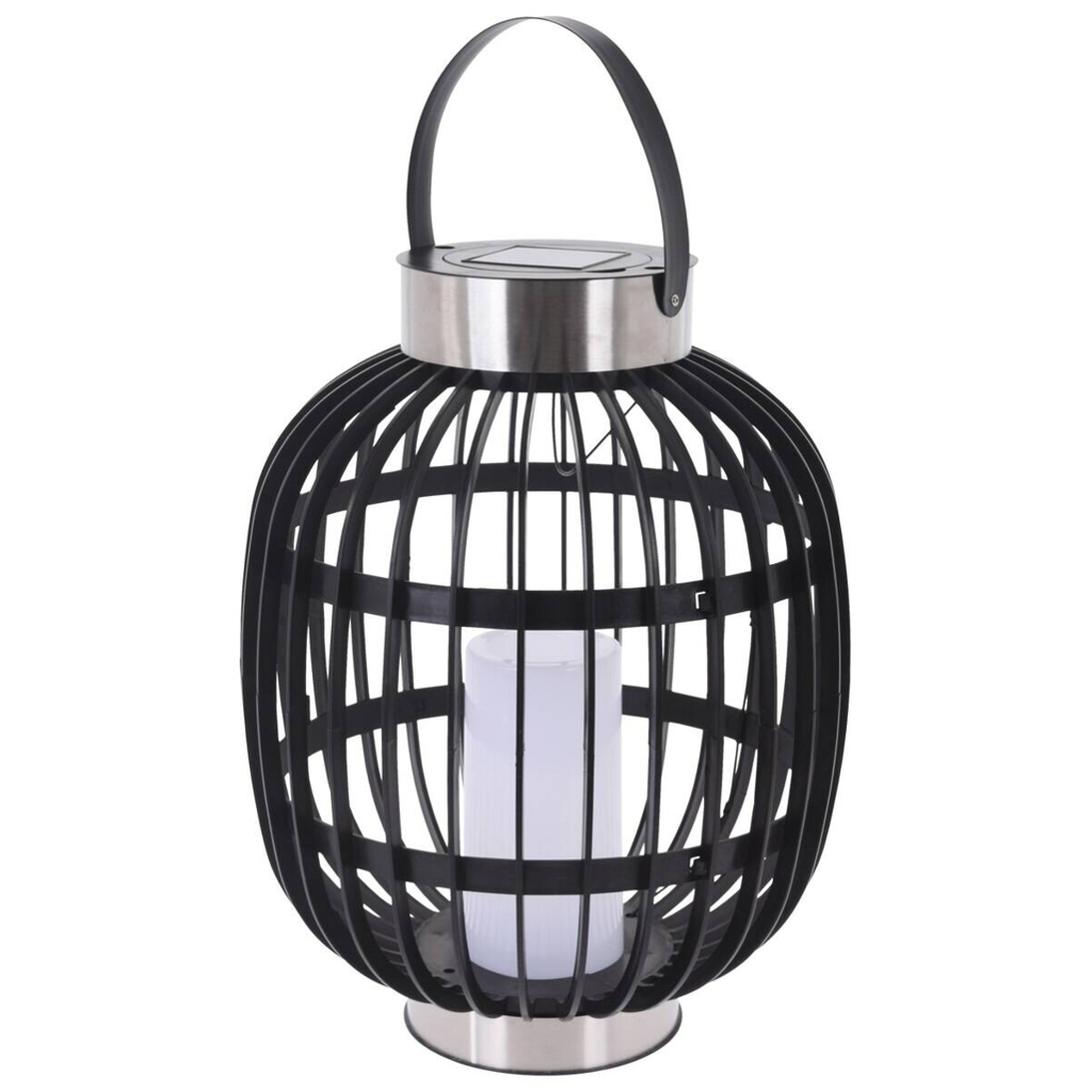 Solarlaterne schwarz Polypropylen B/H/L: ca. 35x35x46 cm