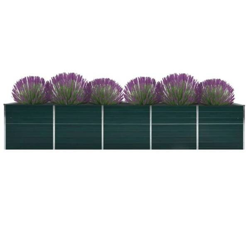 Garten-Hochbeet grün Stahl B/H/L: ca. 80x45x400 cm
