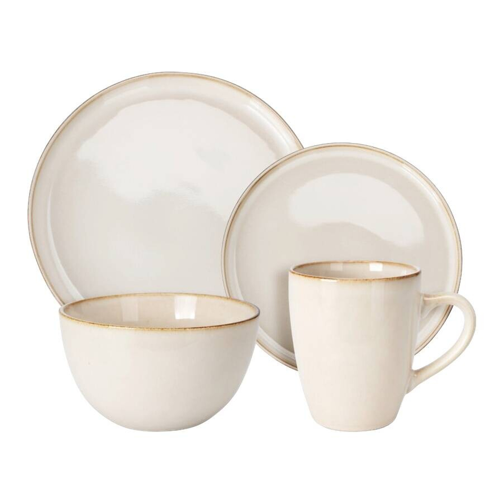 Kaffeeservice creme Steinzeug 16 tlg.