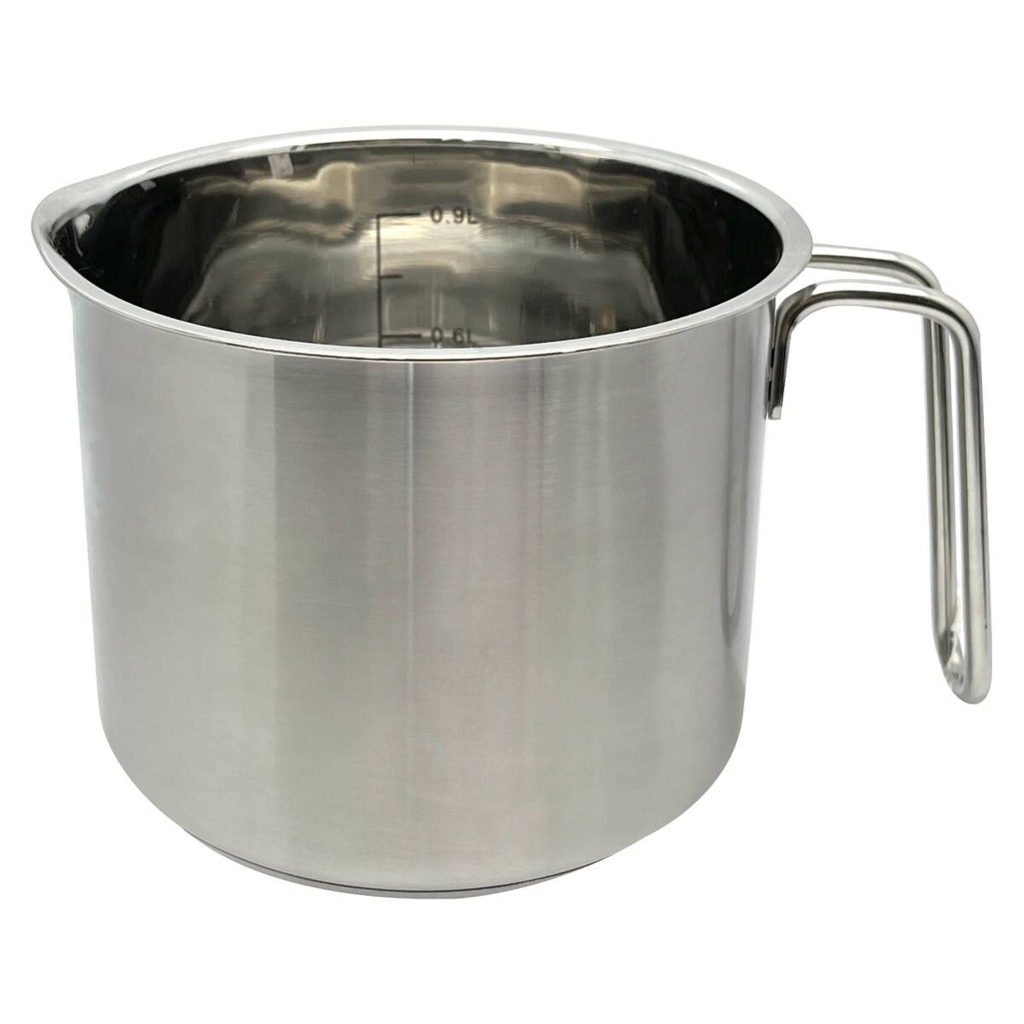 Milchtopf silber Edelstahl D: ca. 12 cm