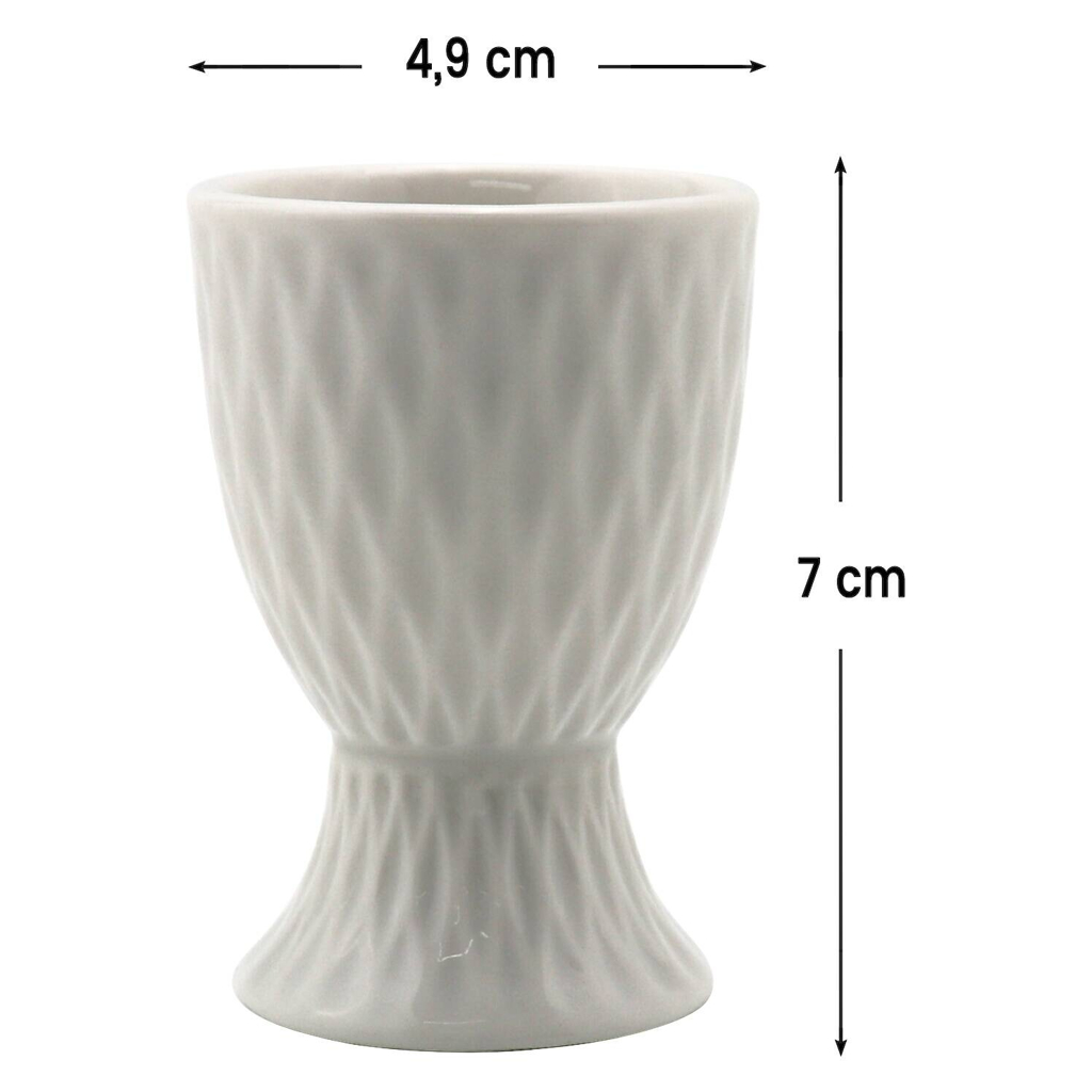 Eierbecher weiß Porzellan H/D: ca. 7x5 cm