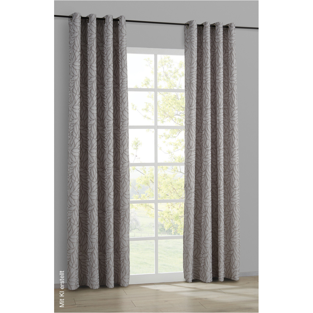 Ösenvorhang Siena taupe B/L: ca. 140x245 cm
