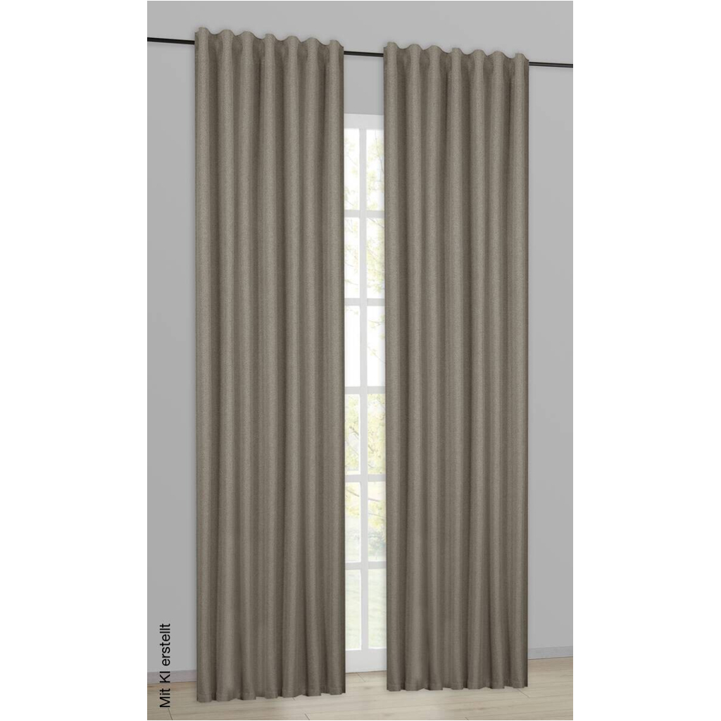 home Topline Verdunklungsvorhang Noah taupe B/L: ca. 135x245 cm