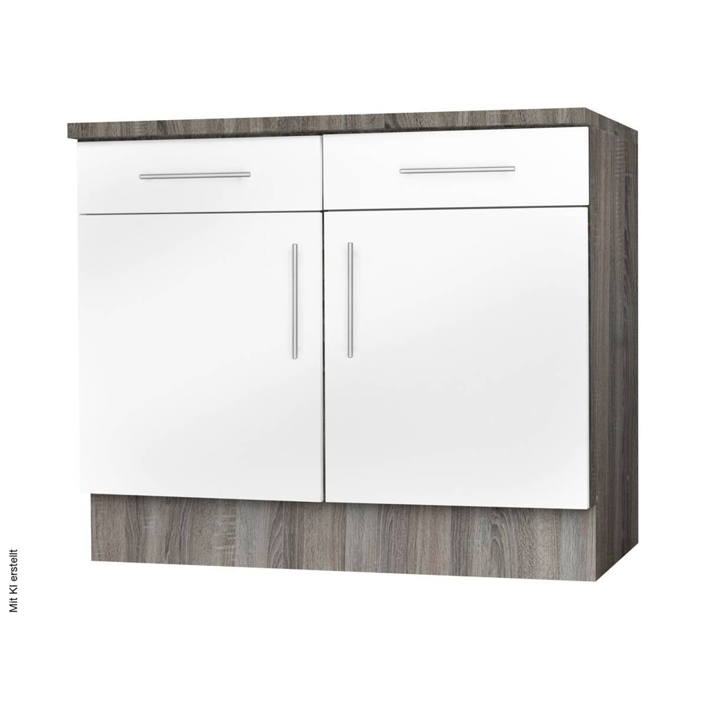 Unterschrank weiß Hochglanz B/H/T: ca. 100x82x57 cm