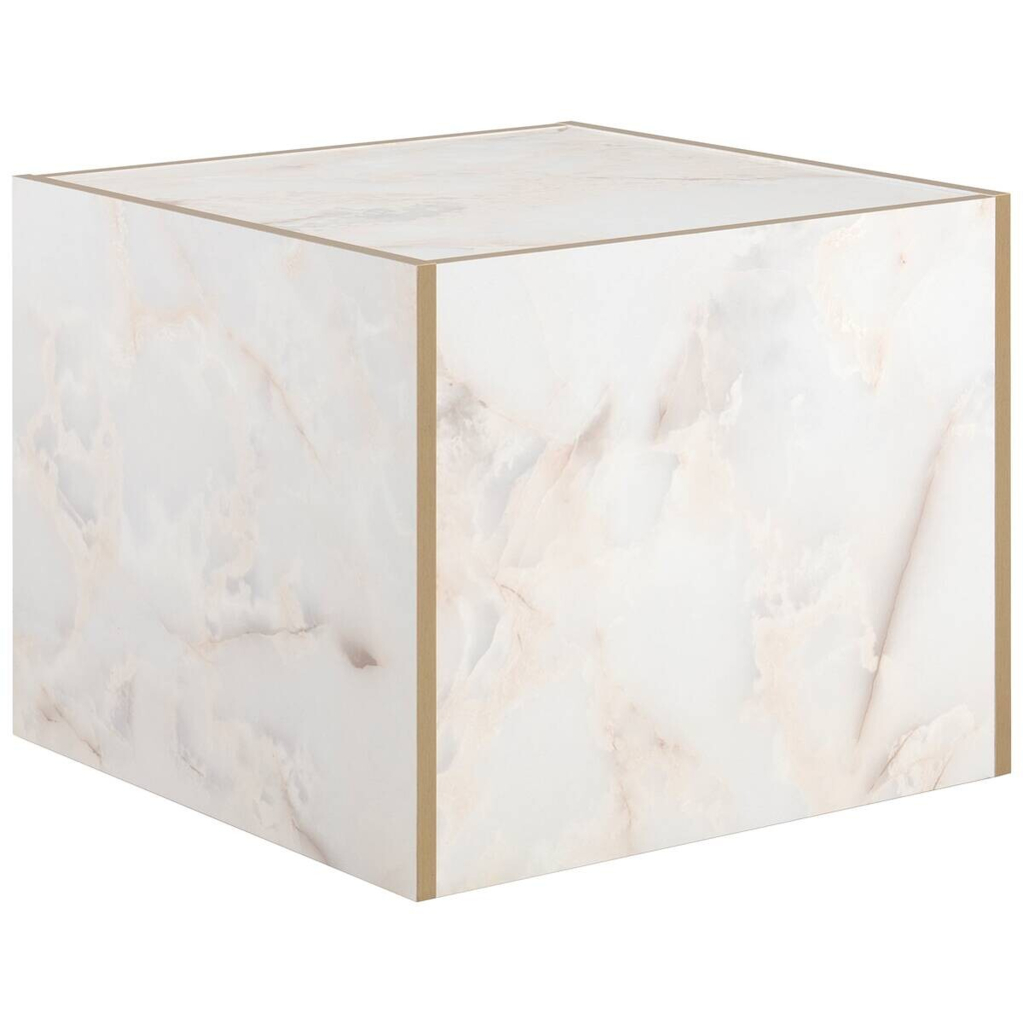 Beistelltisch Brilon weiß gold Optik B/H/T: ca. 43x35x43 cm