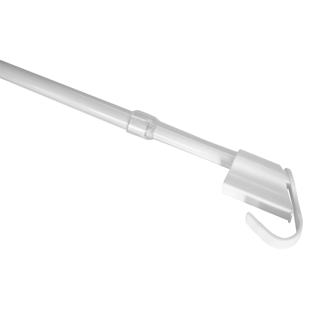 Boviva Vitragenstange weiß Metall D: ca. 1 cm ausziehbar von ca. 75 bis 125 cm 1.0 Läufe