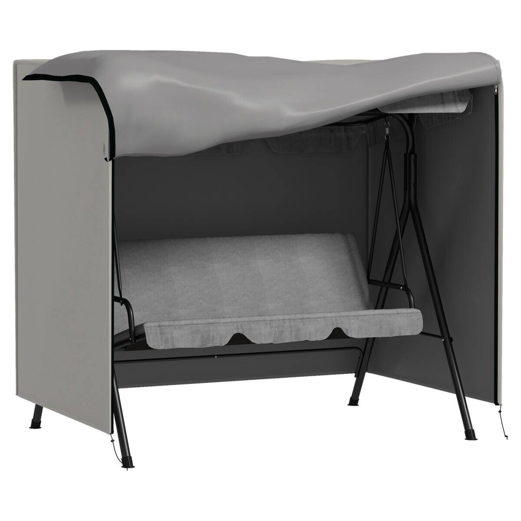 Outsunny Abdeckplane grau Polyester B/H/L: ca. 114x177x152 cm
