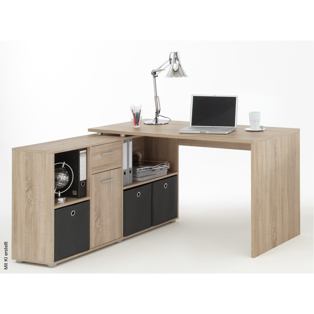 Schreibtisch Eiche Sonoma Nachbildung B/H/T: ca. 136x74x66,5 cm