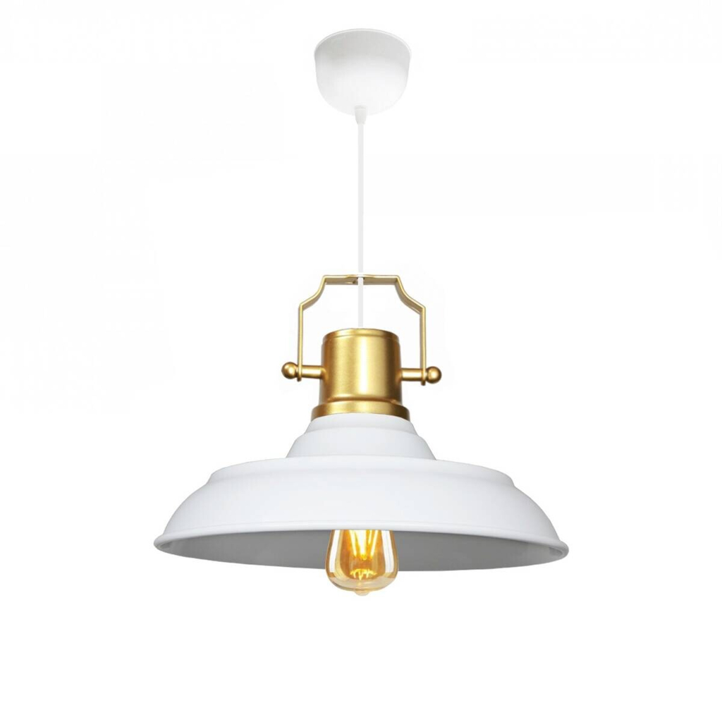 Opviq Pendelleuchte weiß Metall B/H/T/L/D: ca. 25x80x25x25x25 cm E27 1 Brennstellen