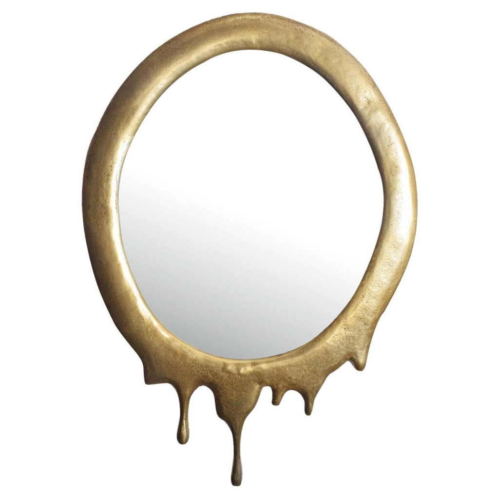 Wohnling Wandspiegel gold Metall B/H/T: ca. 50x71x3 cm