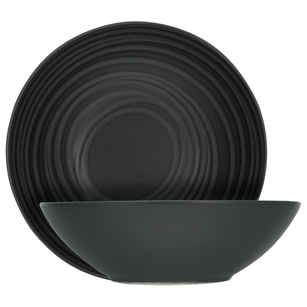 CreaTable Salatschale LAVA STONE dunkelgrau Steinzeug D: ca. 24 cm
