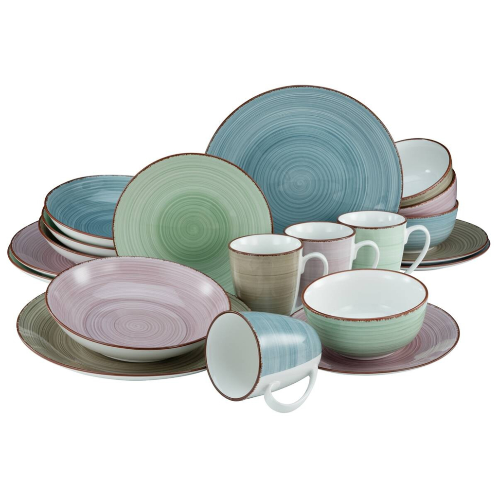 CreaTable Kombiservice Samba multicolor Porzellan 16 tlg.