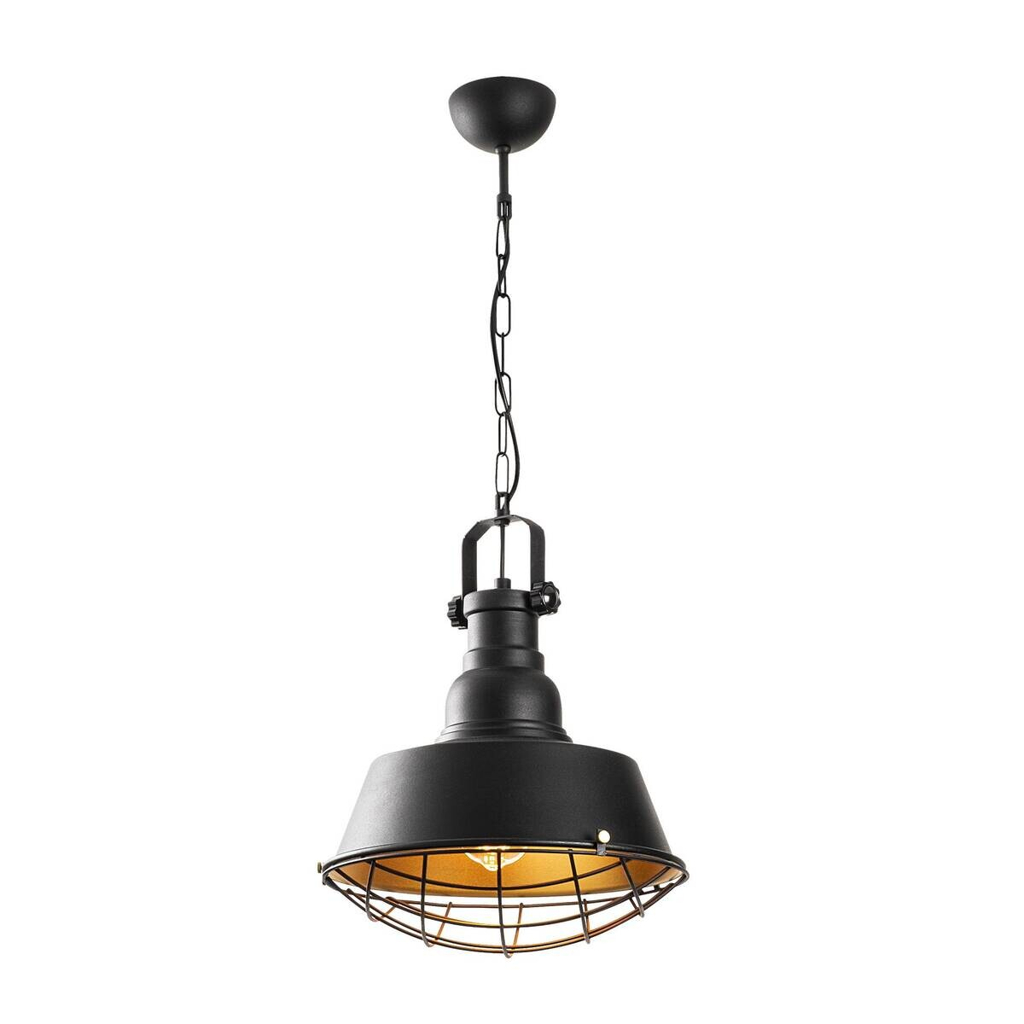 Opviq Pendelleuchte Saglam-3716 schwarz gold B/H/T/L/D: ca. 30x86x30x30x30 cm E27 1 Brennstellen