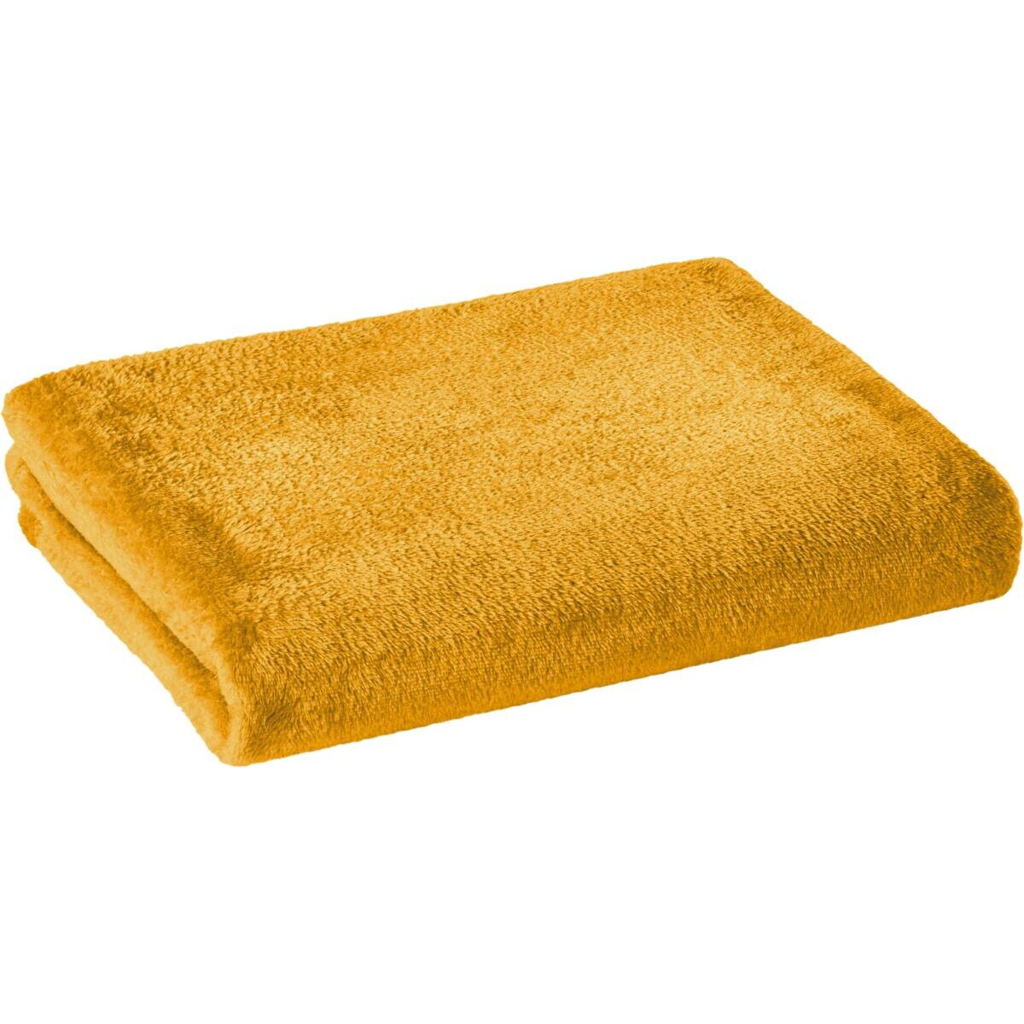 Flanelldecke curry Polyester B/L: ca. 140x200 cm