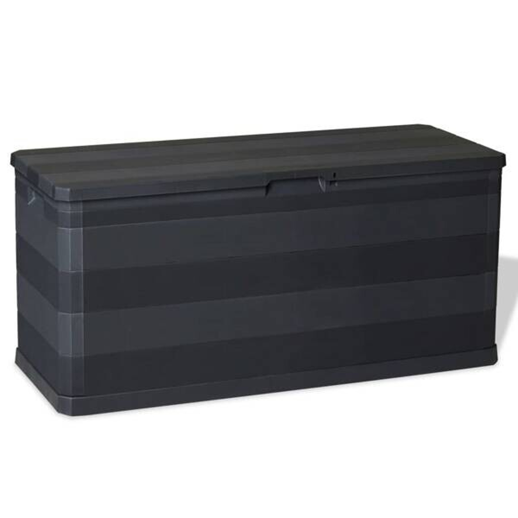 vidaXL Aufbewahrungsbox schwarz Kunststoff B/H/T/L: ca. 45x56x45x117 cm