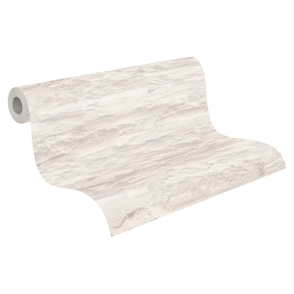 Livingwalls Vliestapete Best of Vlies Steine creme B/L: ca. 53x1005 cm